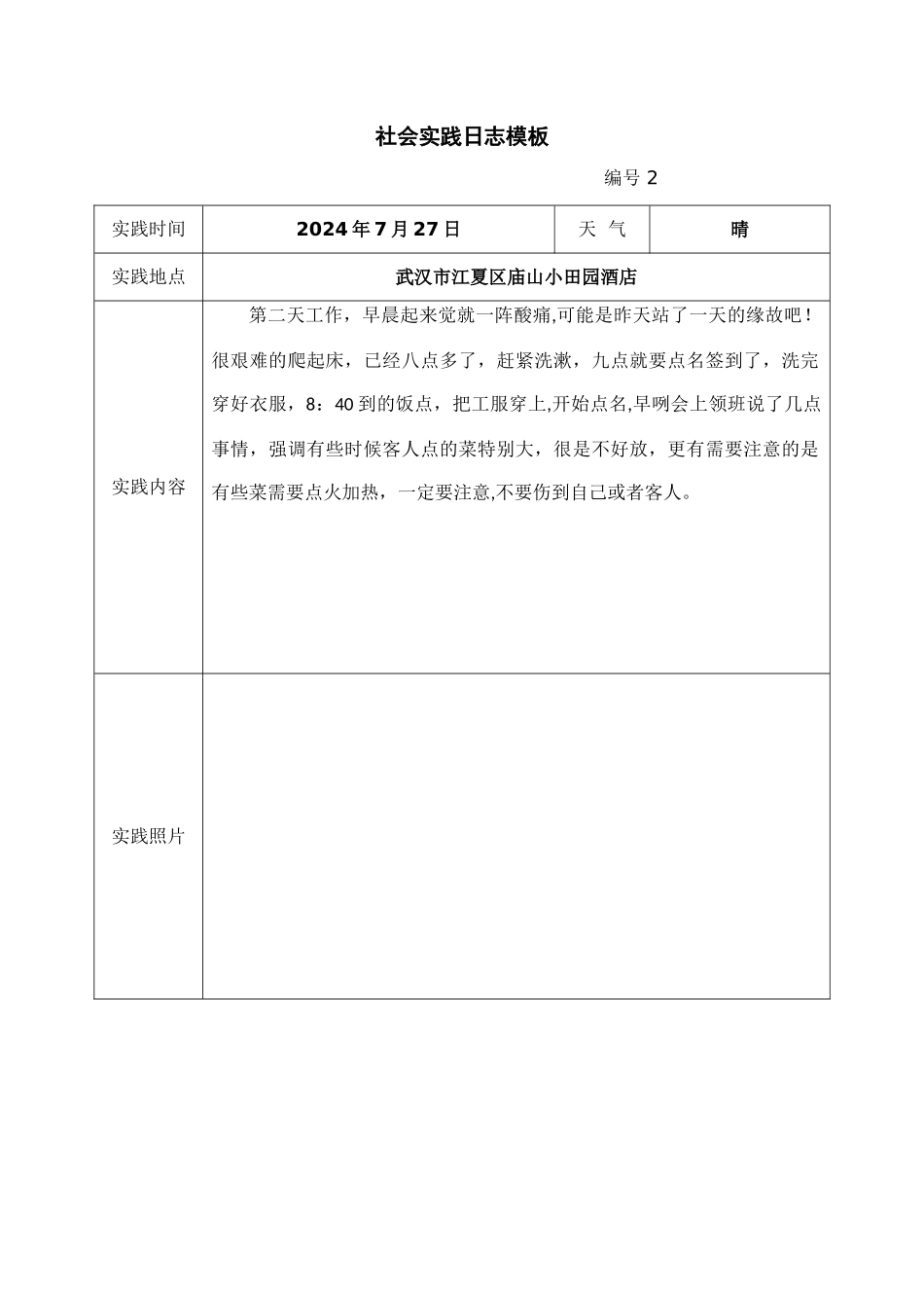 社会实践日志模板_第2页