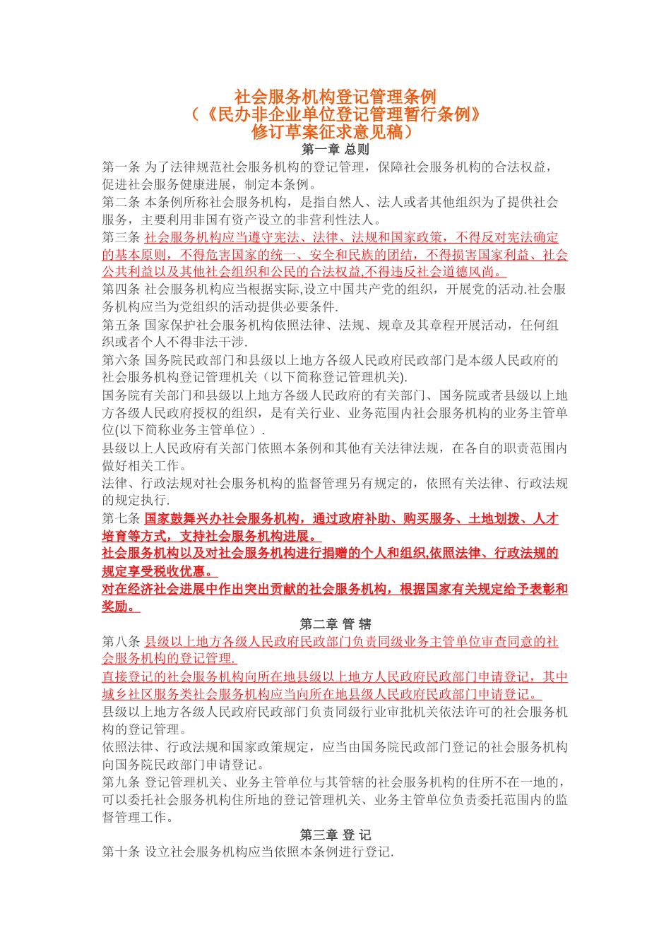 社会组织管理条例_第1页