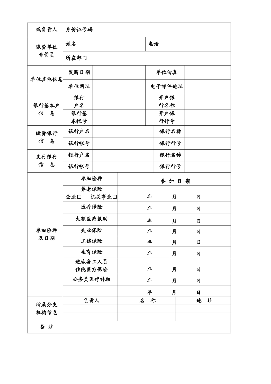 社保局各类常用登记申报_第3页