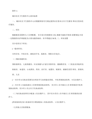 社区卫生服务中心建设标准(精)