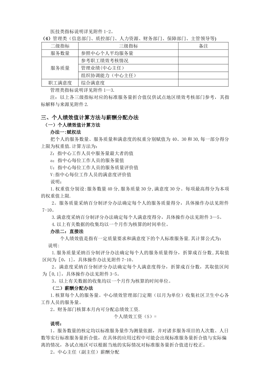 社区卫生服务绩效考核与人员分配参考办法_第3页
