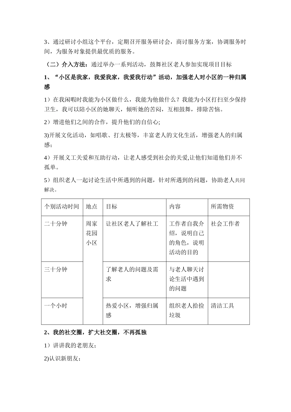 社区工作项目计划书_第3页