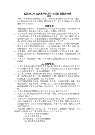 社团经费管理办法