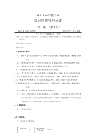 票据审核管理规定