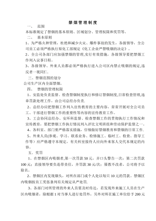 禁烟管理制度