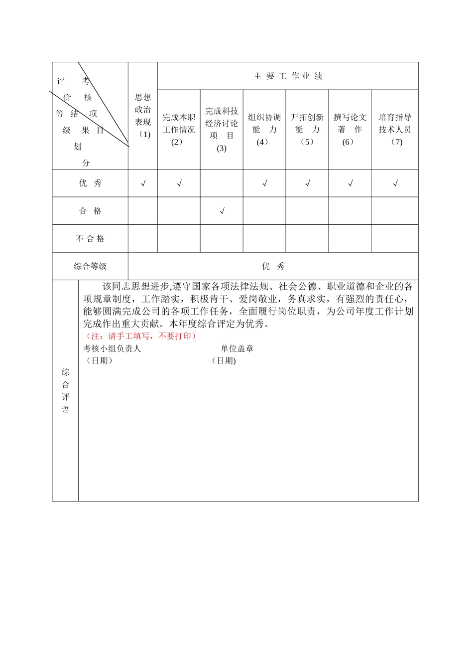福建省人员考核登记表_第3页