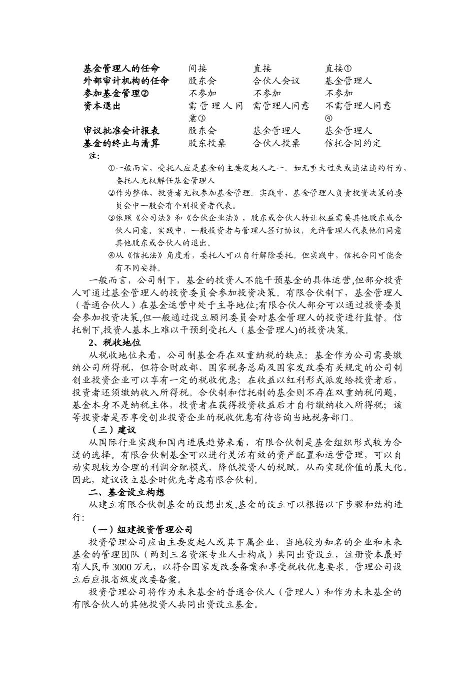 私募股权投资基金设立方案和详细程序_第3页