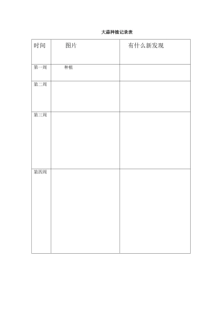 种植观察记录表
