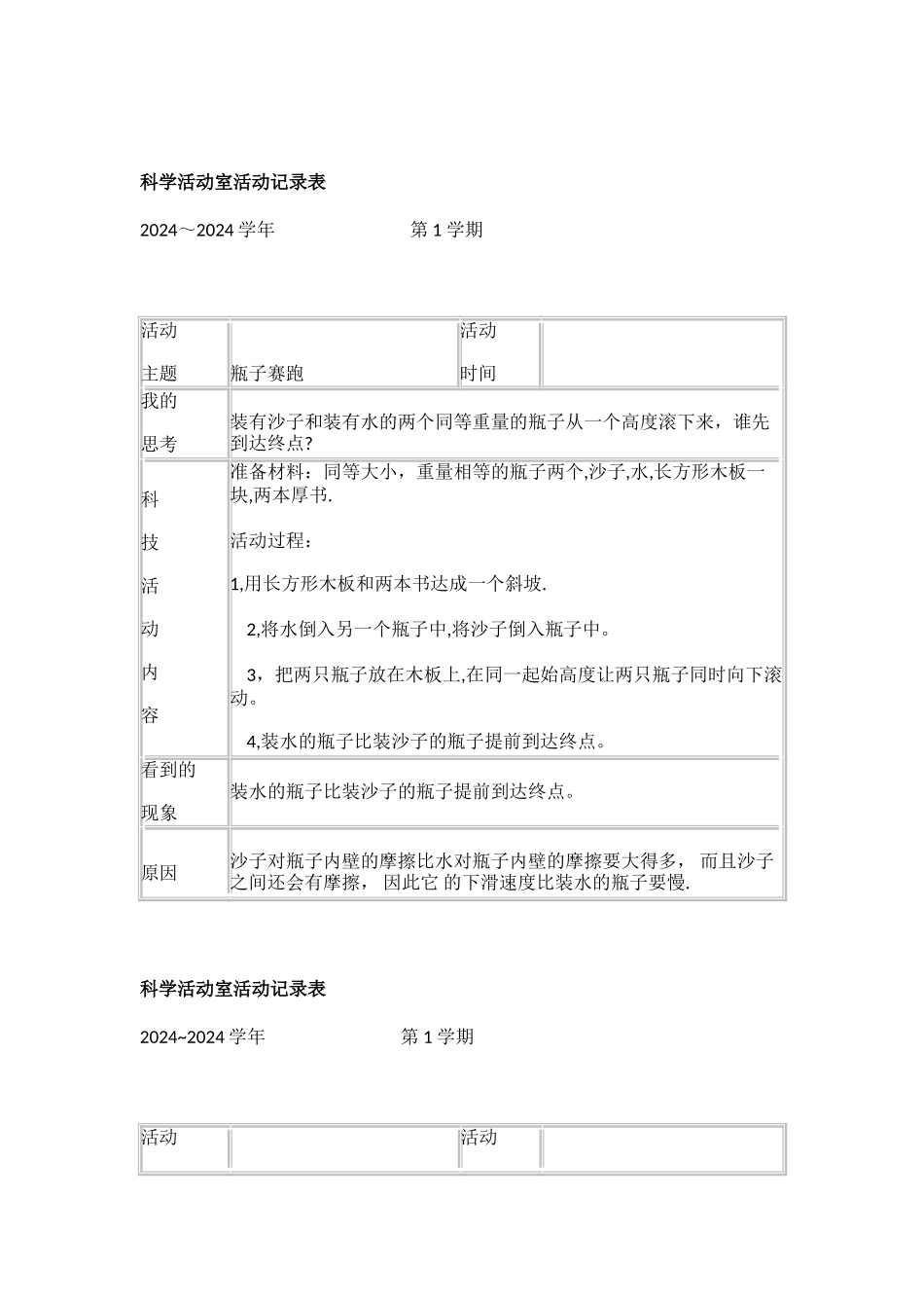 科学活动室活动记录表_第2页