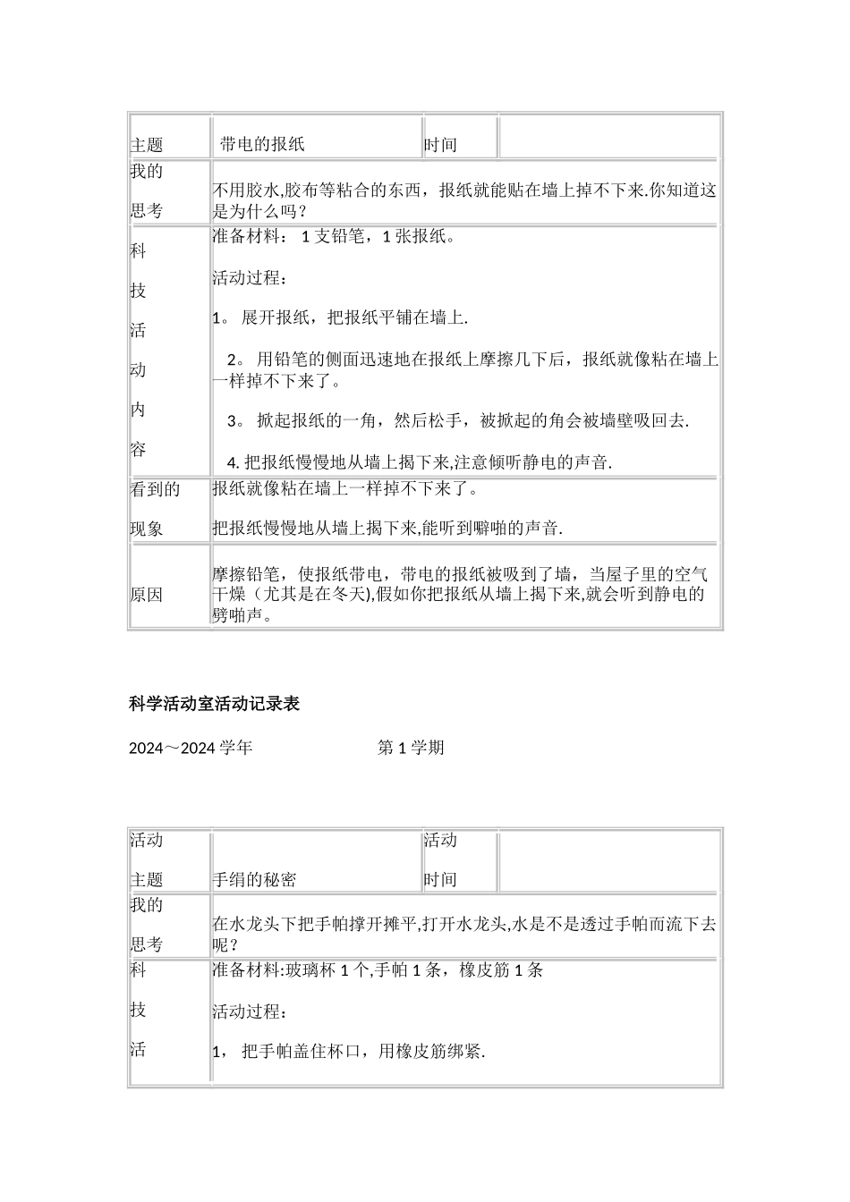 科学活动室活动记录表_第3页