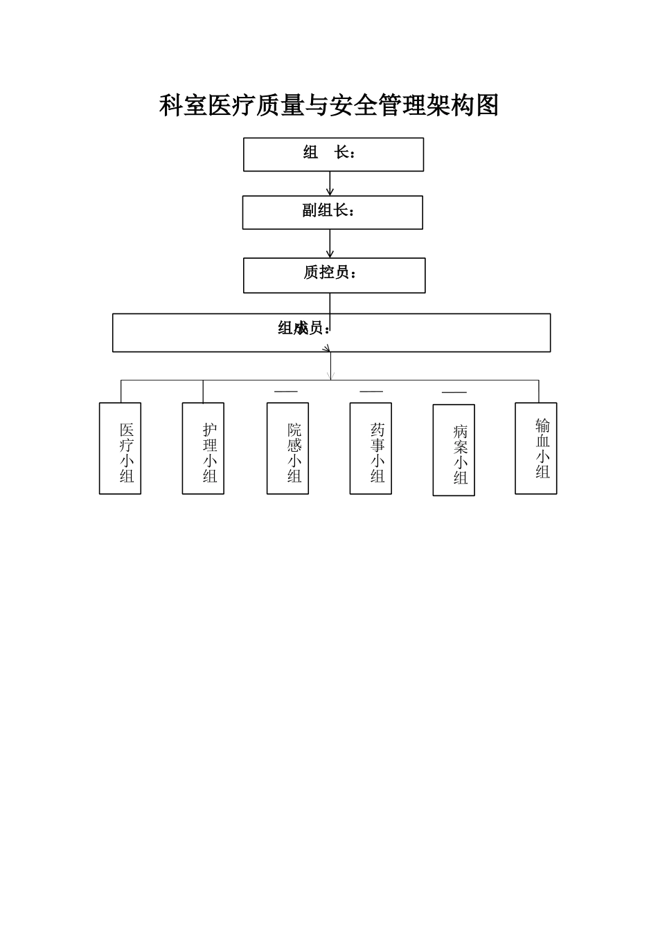 科室医疗质量与安全管理架构图_第1页