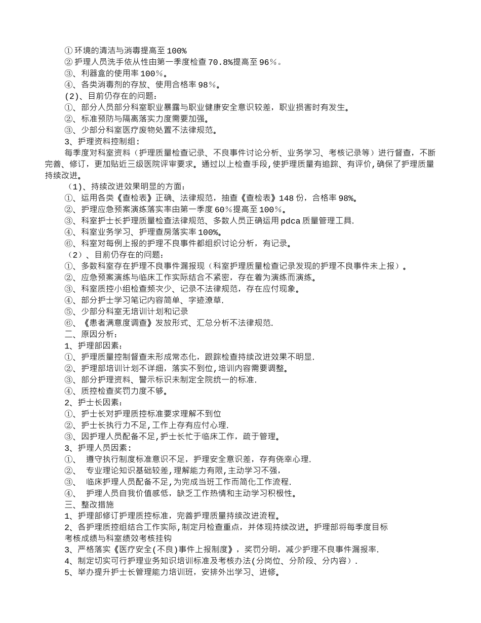 科室护理质控年终总结_第2页
