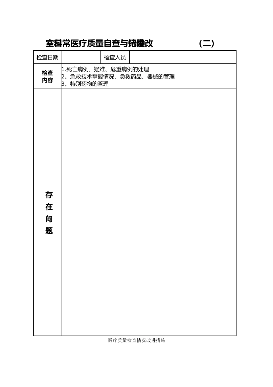 科室日常医疗质量自查和持续改进记录文稿_第3页