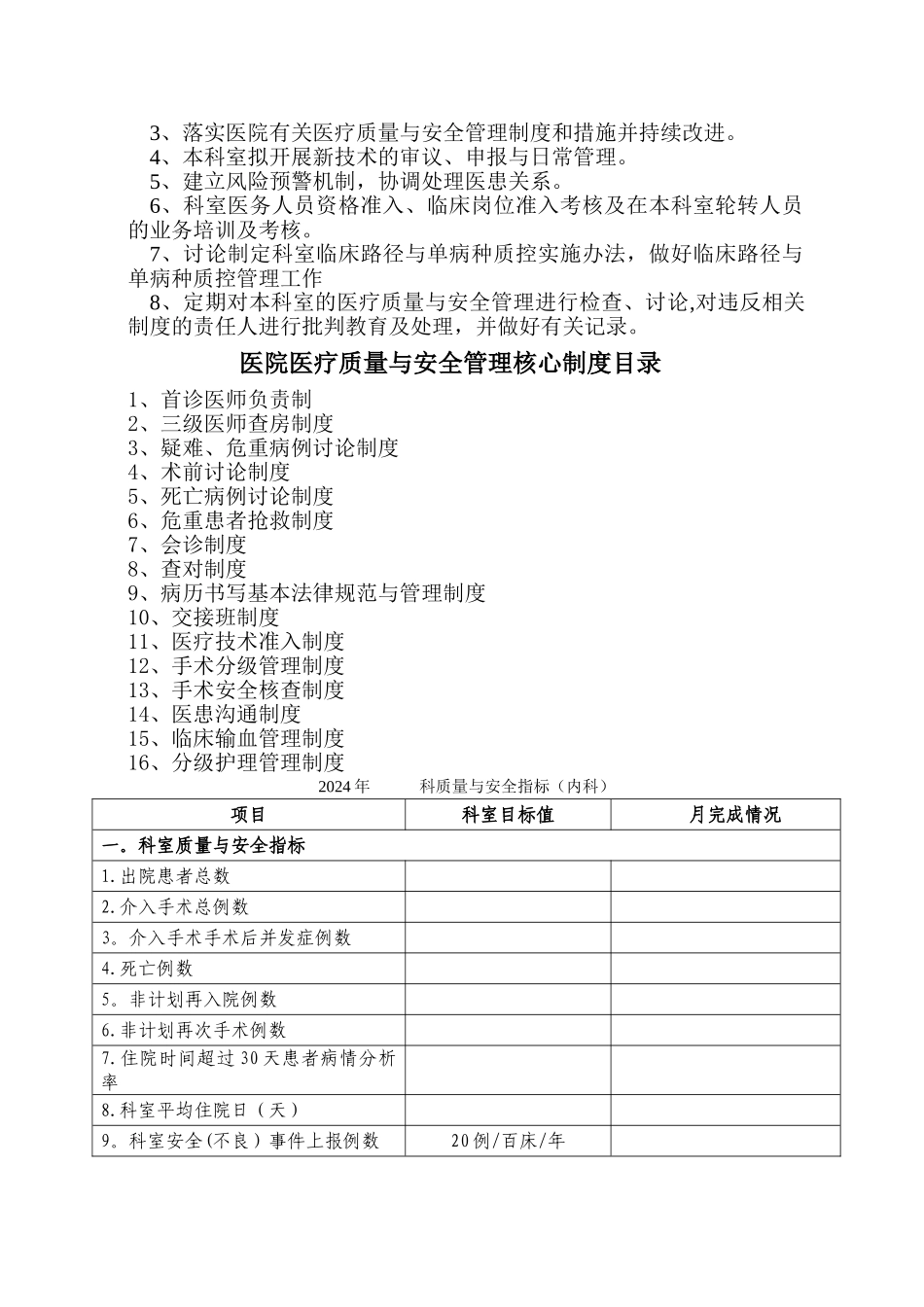 科室质量与安全管理工作记录本_第2页