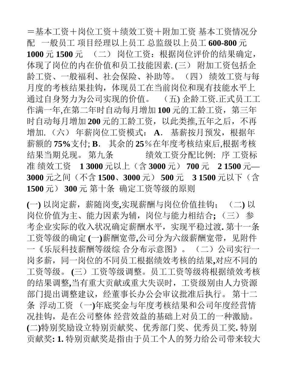科技公司薪酬管理制度_第3页