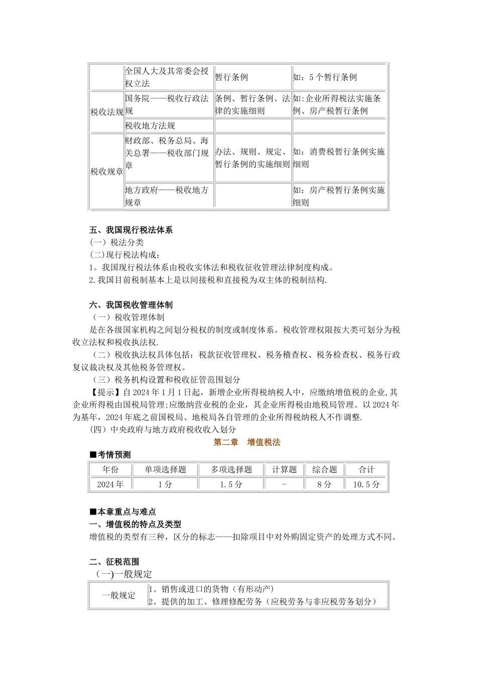 税法冲刺-税法期末考试复习重点_第2页