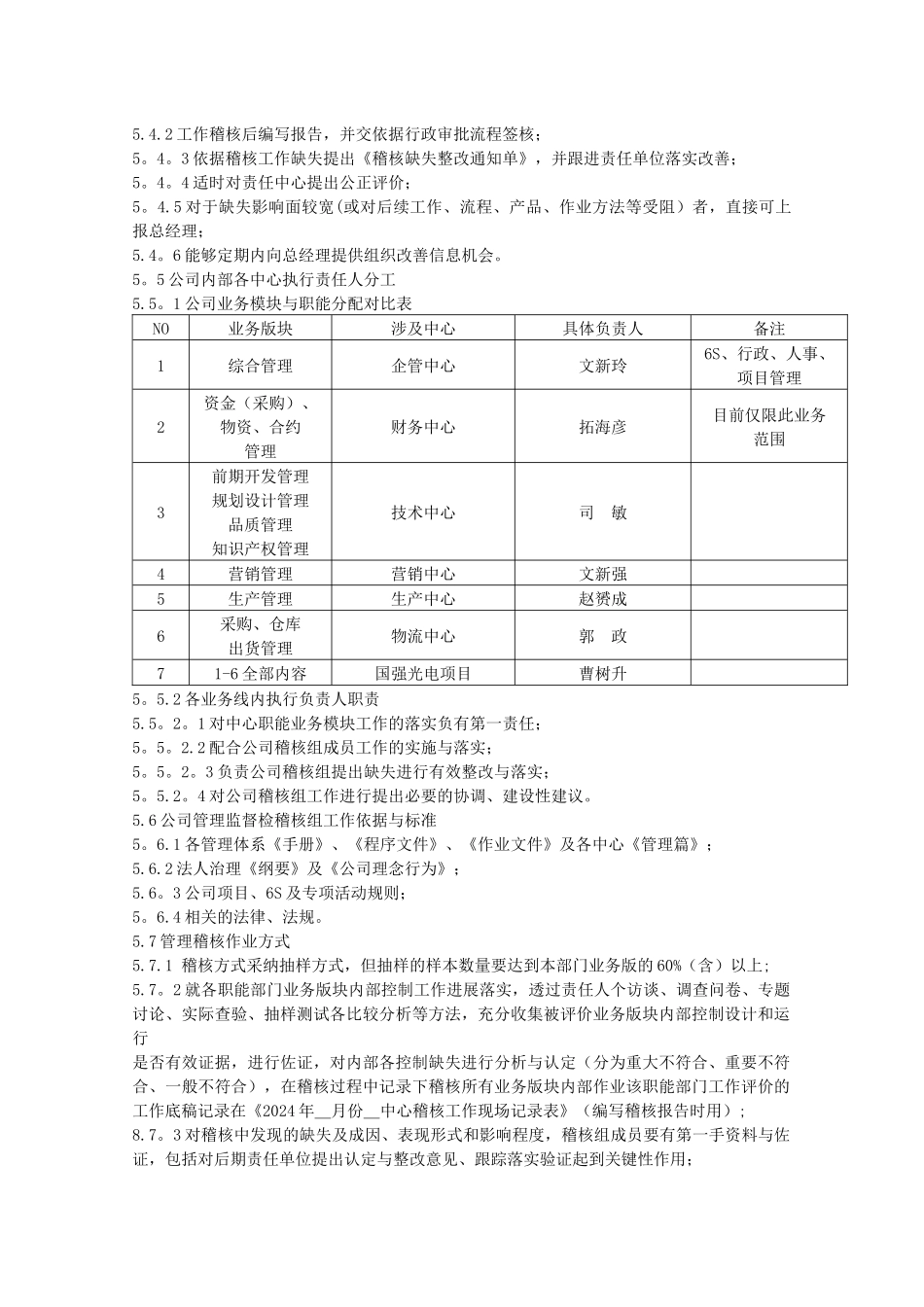 稽核组工作细则规划方案_第2页