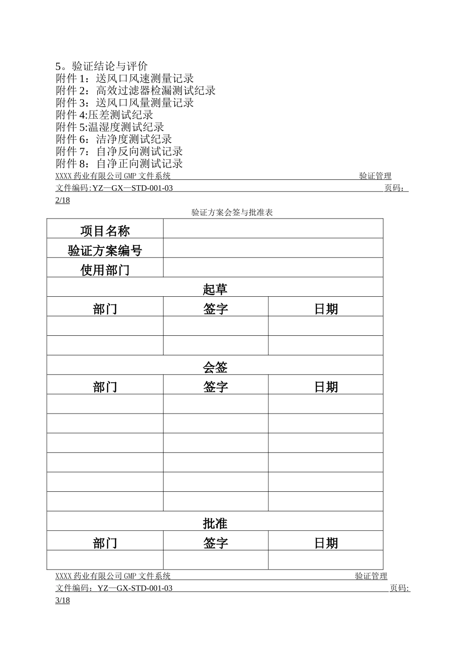 空调净化系统验证方案及报告_第2页