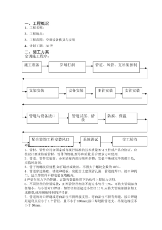 空调施工方案52554