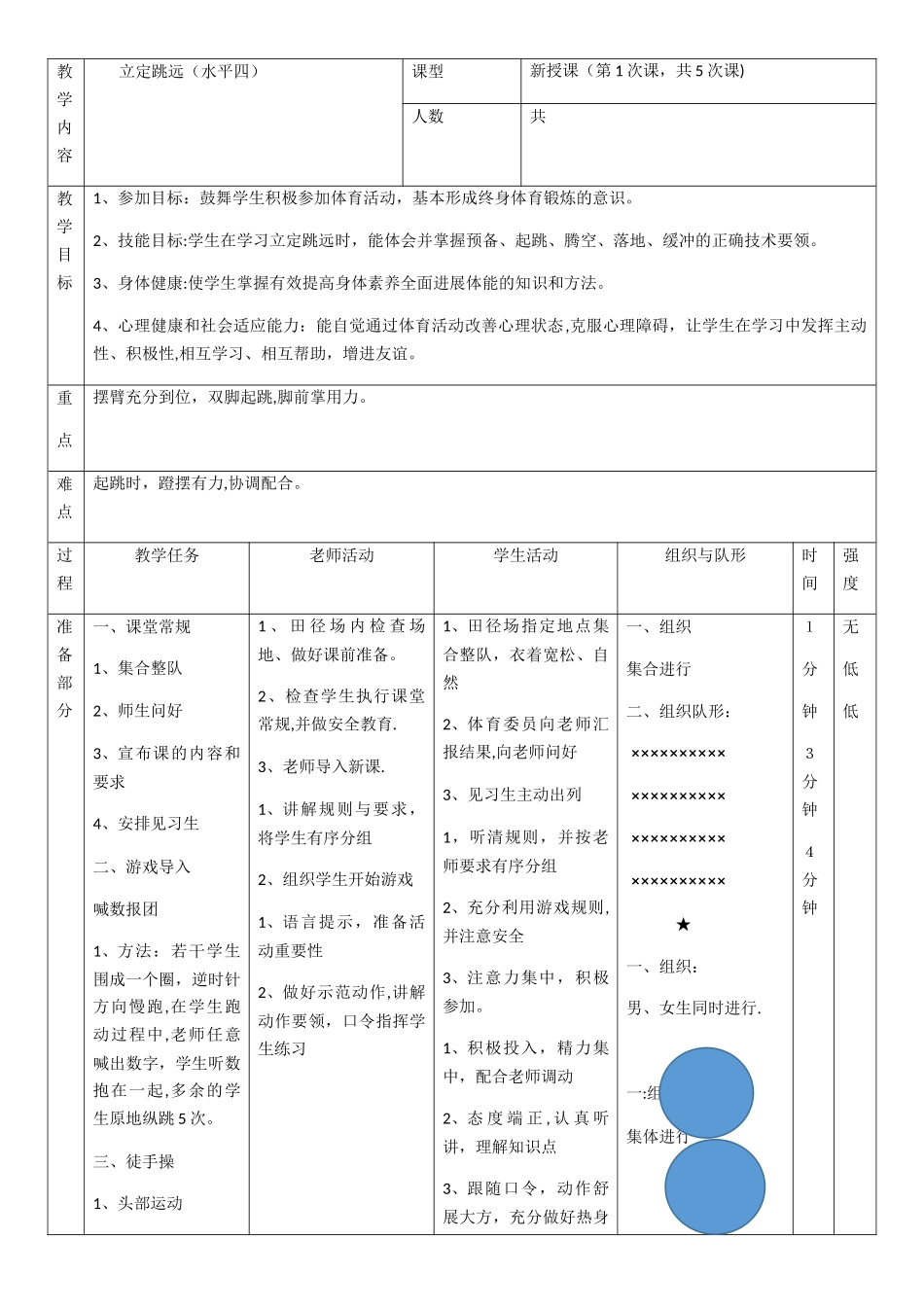 立定跳远单元教学计划_第2页