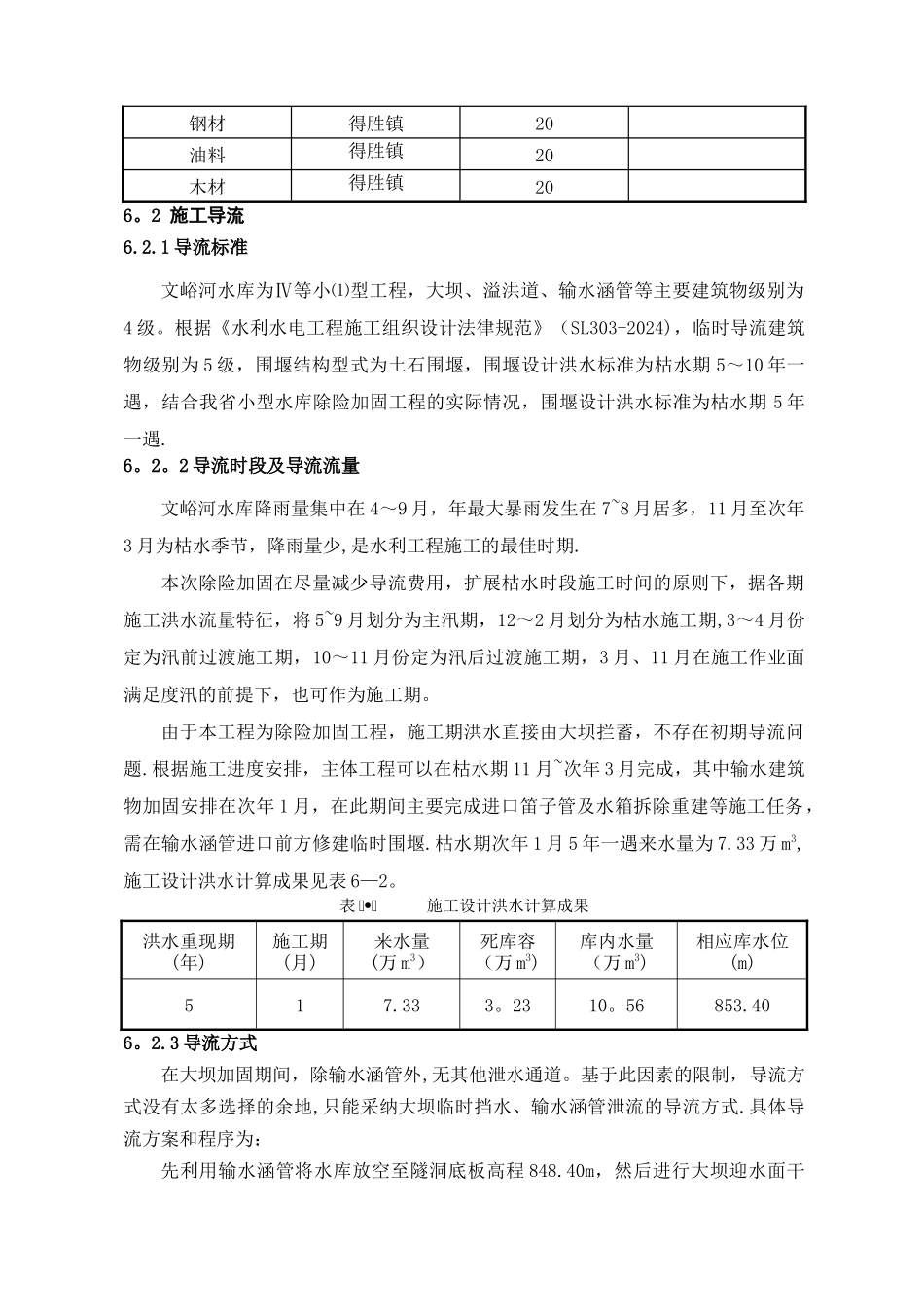 竹山县文峪河水库除险加固工程施工组织设计_第2页