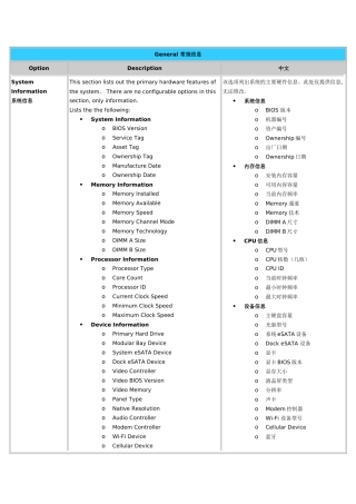 笔记本最新BIOS-中英文对照表