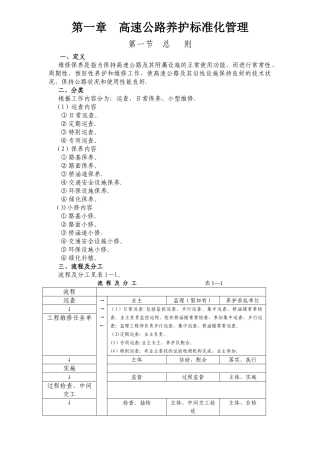 第一章--高速公路养护标准化管理