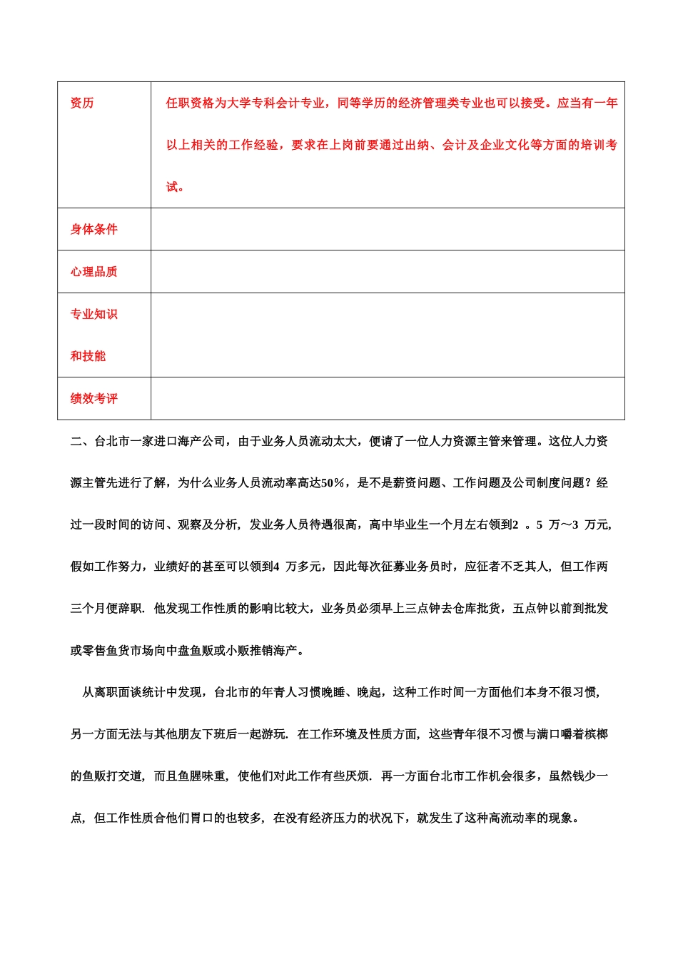 第一章-人力资源规划-案例分析题-计算题及答案_第2页
