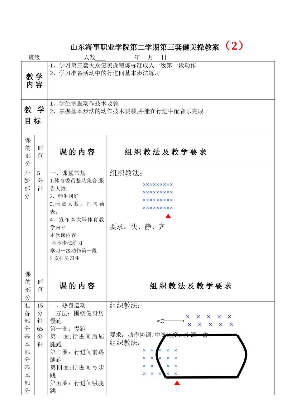 第三套大众健身操一、二级教案_第3页