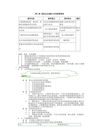 第三章规划企业战略与市场营销管理.