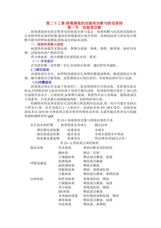 第二十五章-病毒感染的实验室诊断与防治原则