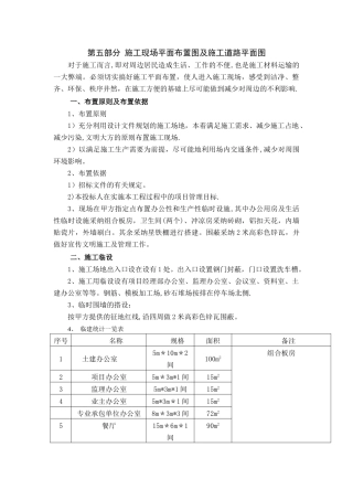 第五部分-施工现场平面布置图及施工道路平面图