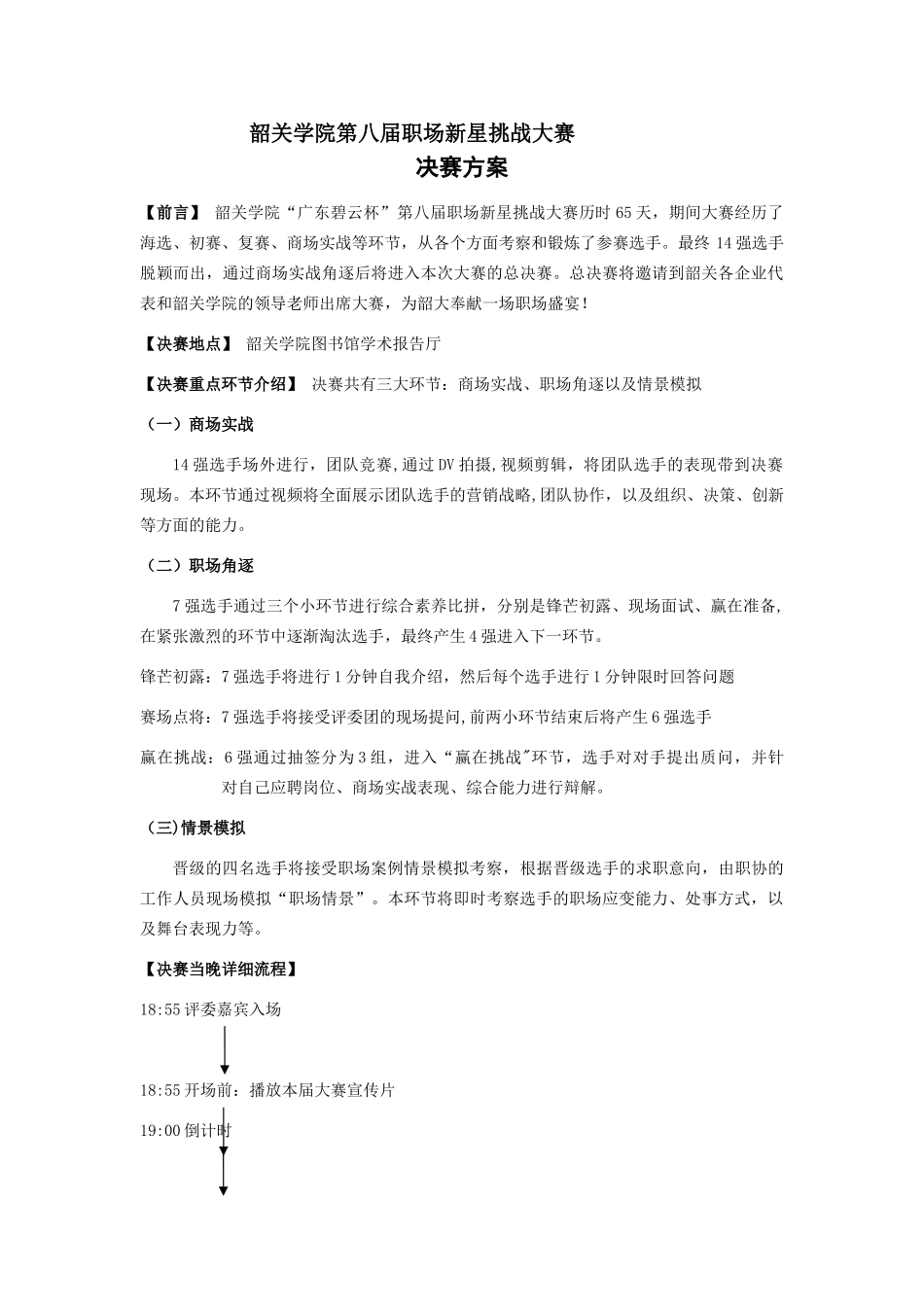 第八届职场新星挑战大赛决赛方案--协会-2_第1页