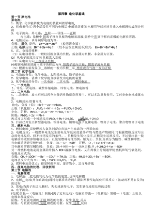第四章-电化学基础知识点总结