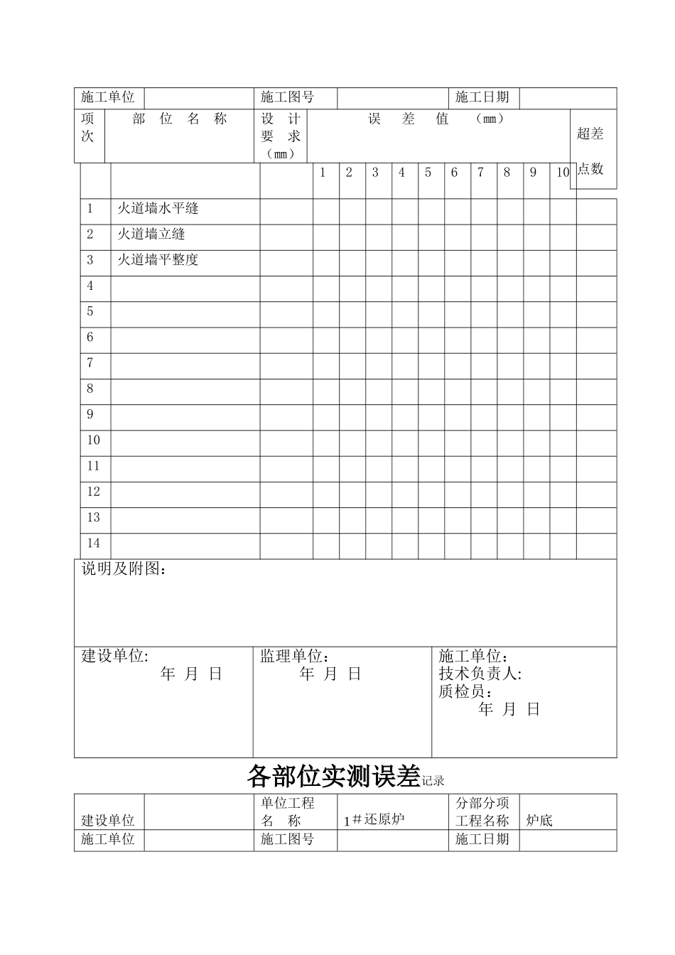 筑炉工程施工检查记录_第3页
