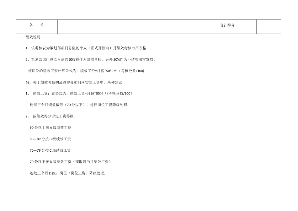 策划部总监绩效考核明细_第3页