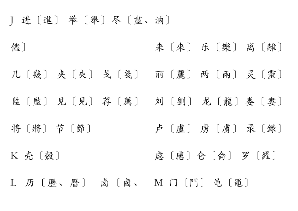 简体字繁体字对照表_第3页