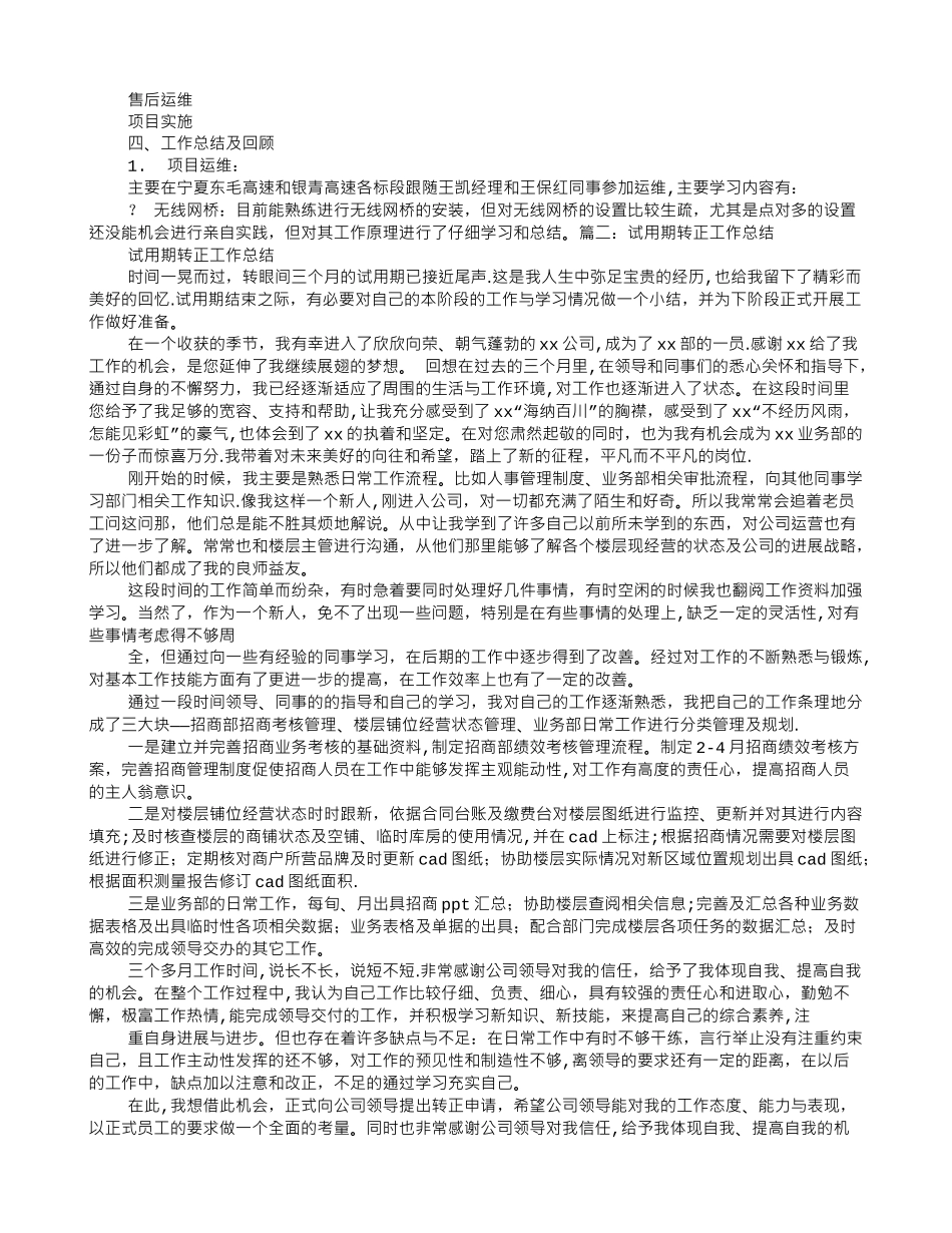 简单的试用期转正工作总结_第2页
