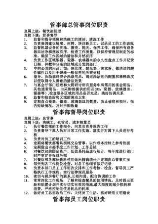 管事部岗位职责