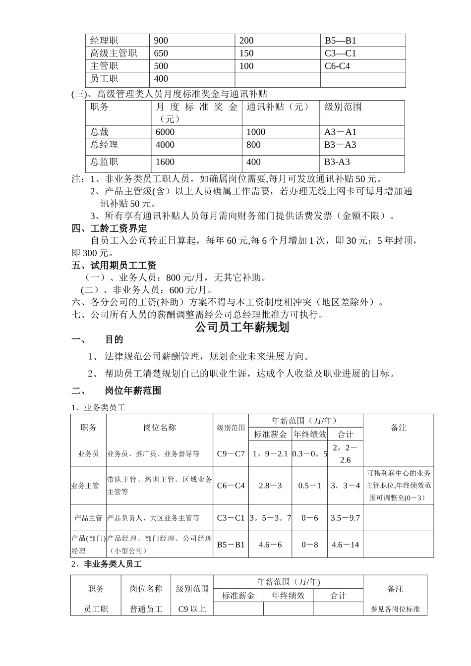 管理中心-员工月度薪酬及年度薪酬_第2页