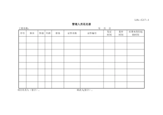 管理人员花名册