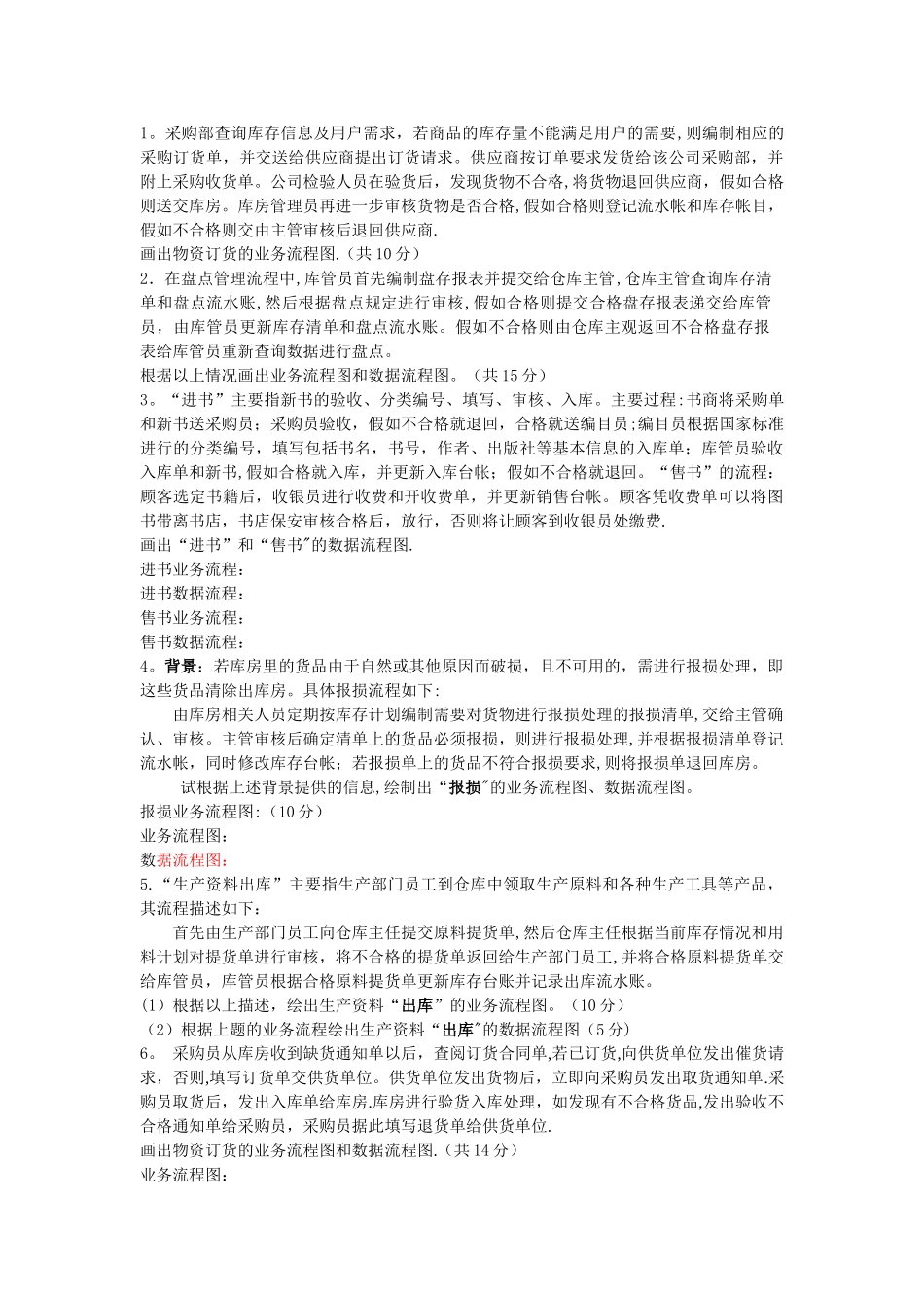 管理信息系统数据流程图和业务流程图和E-R图_第1页