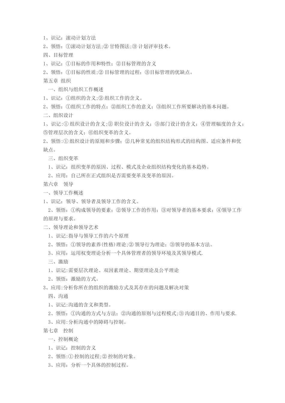 管理学基础考试大纲_第3页