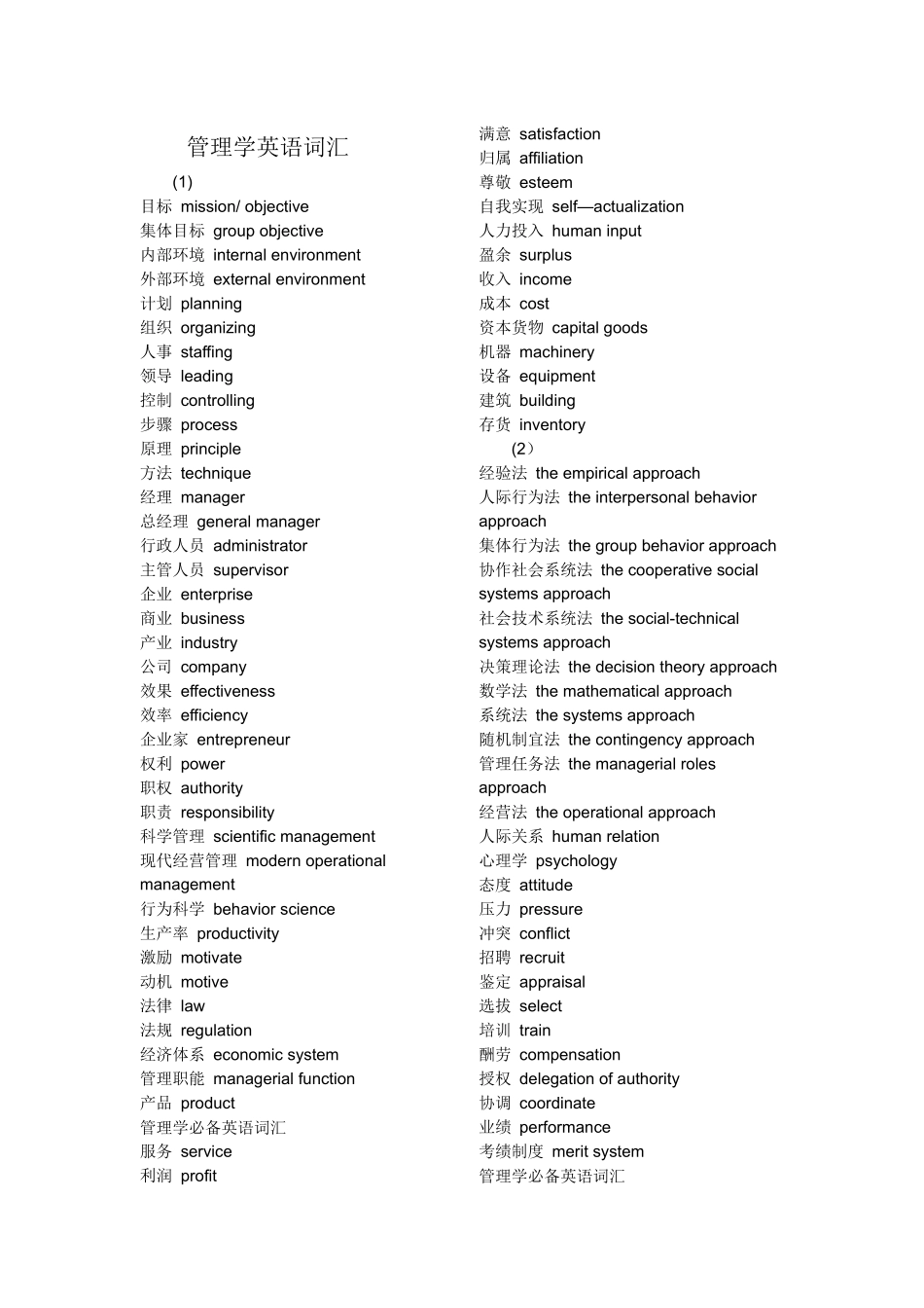 管理学英语词汇_第1页