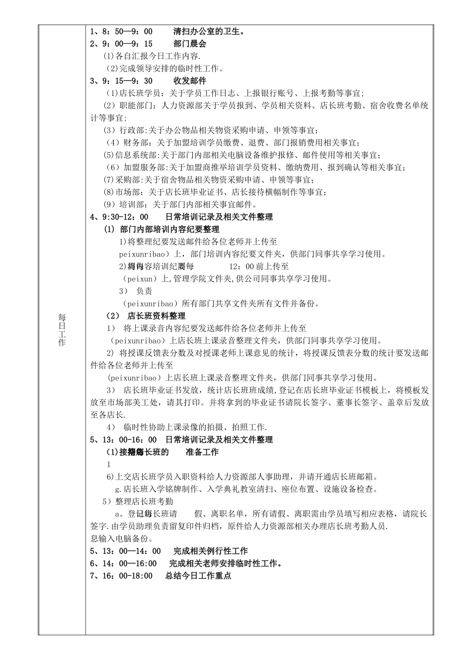 管理学院培训助理职责岗位说明1_第2页