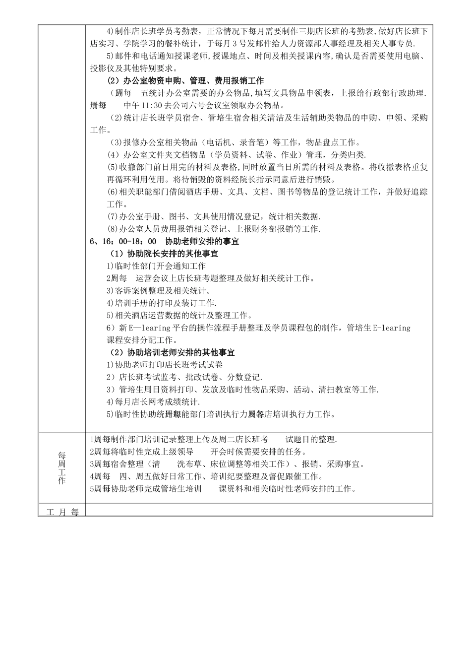 管理学院培训助理职责岗位说明1_第3页