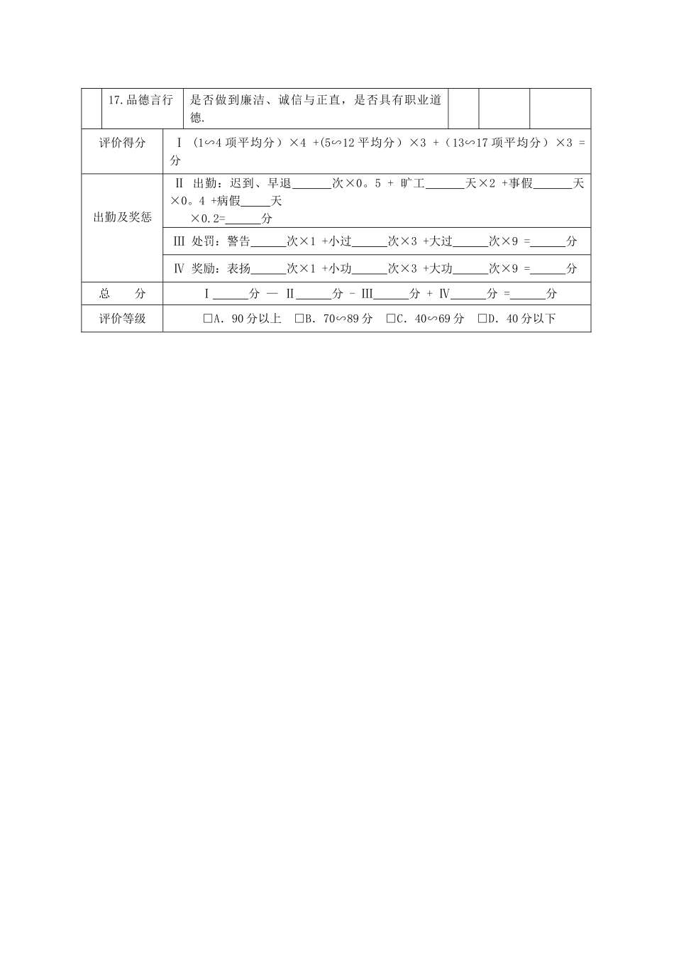 管理层自我评价表_第2页