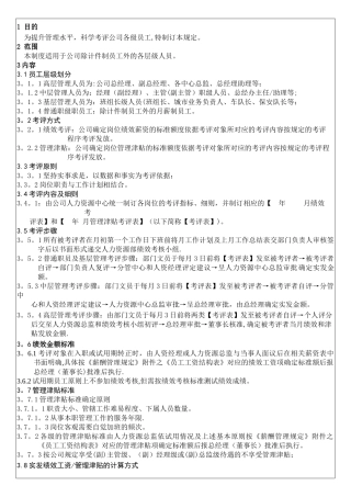 管理层绩效考评办法