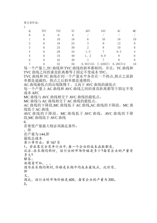 管理经济学第五章之后作业-答案