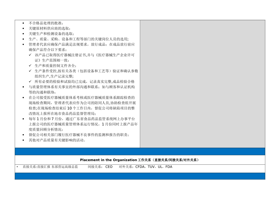 管理者代表-岗位说明书_第2页